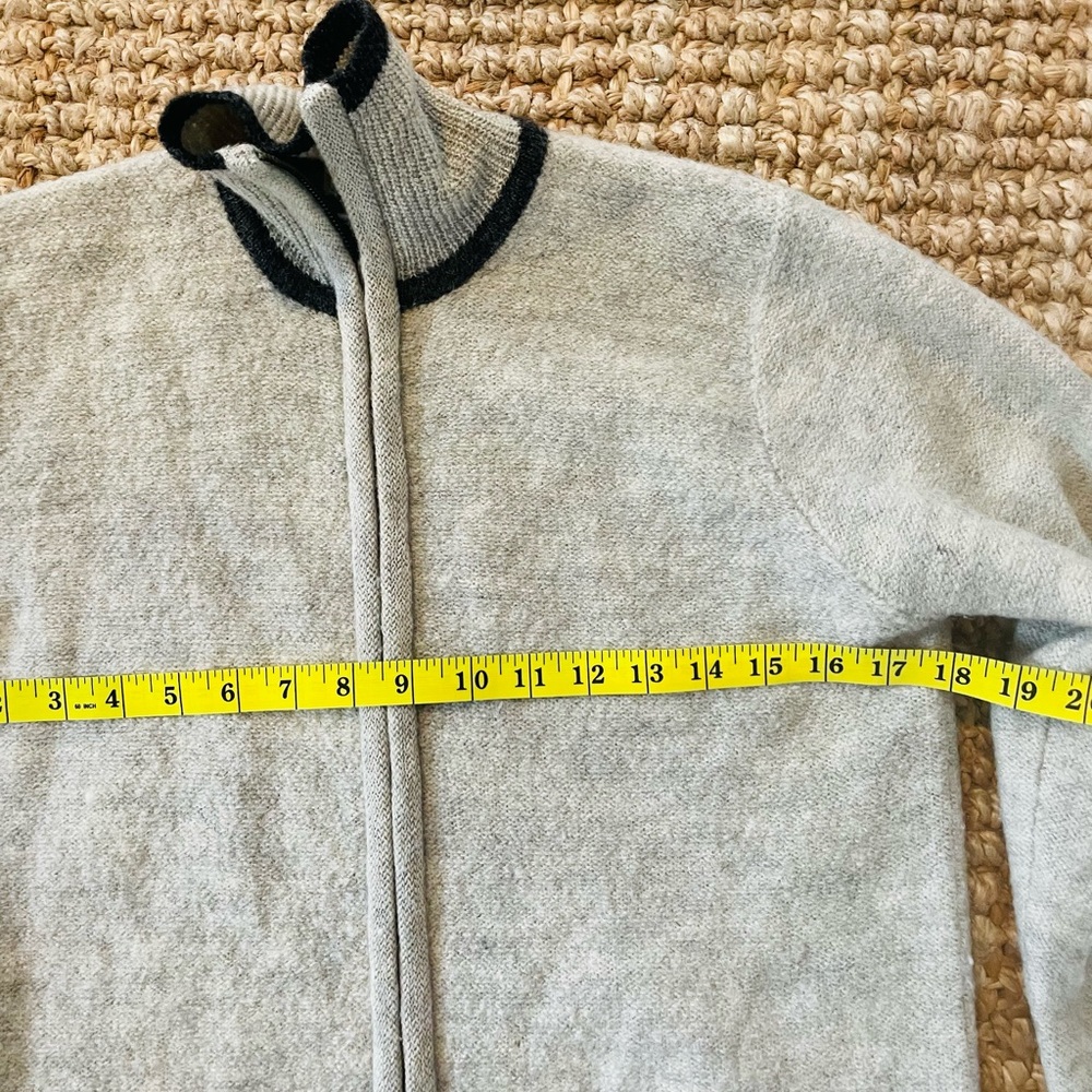 Weathervane S Gray Wool Full Zip Sweater Jacket - Picture 7 of 9